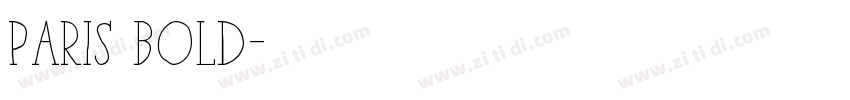 Paris Bold字体转换